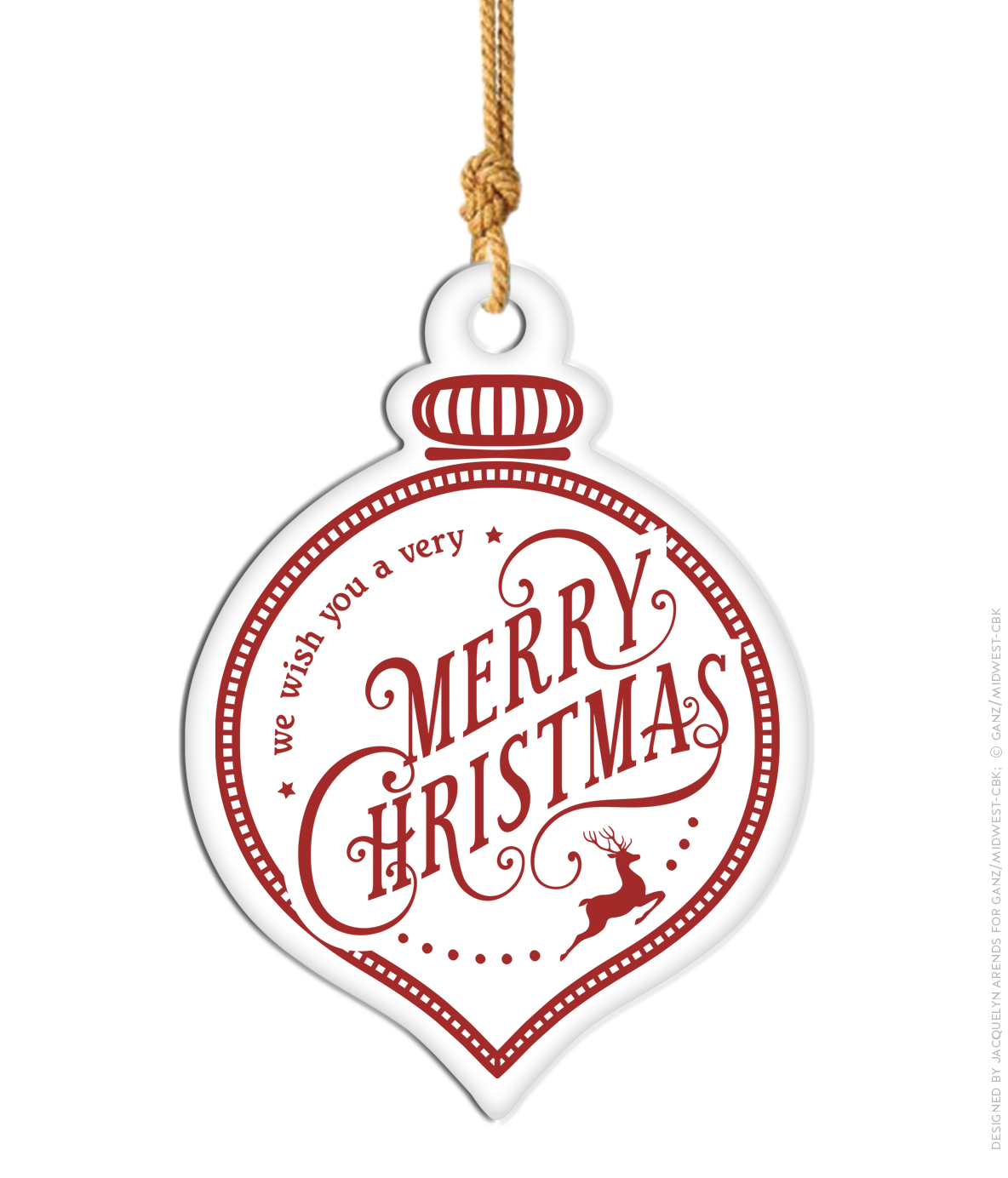 Large Enamel Hanging Ornament, Merry Christmas; © Ganz/Midwest-CBK 2019