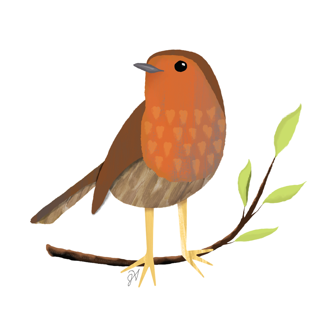 Contemporary Garden winter robin designed by Jacquelyn Arends; © Ganz/Midwest-CBK