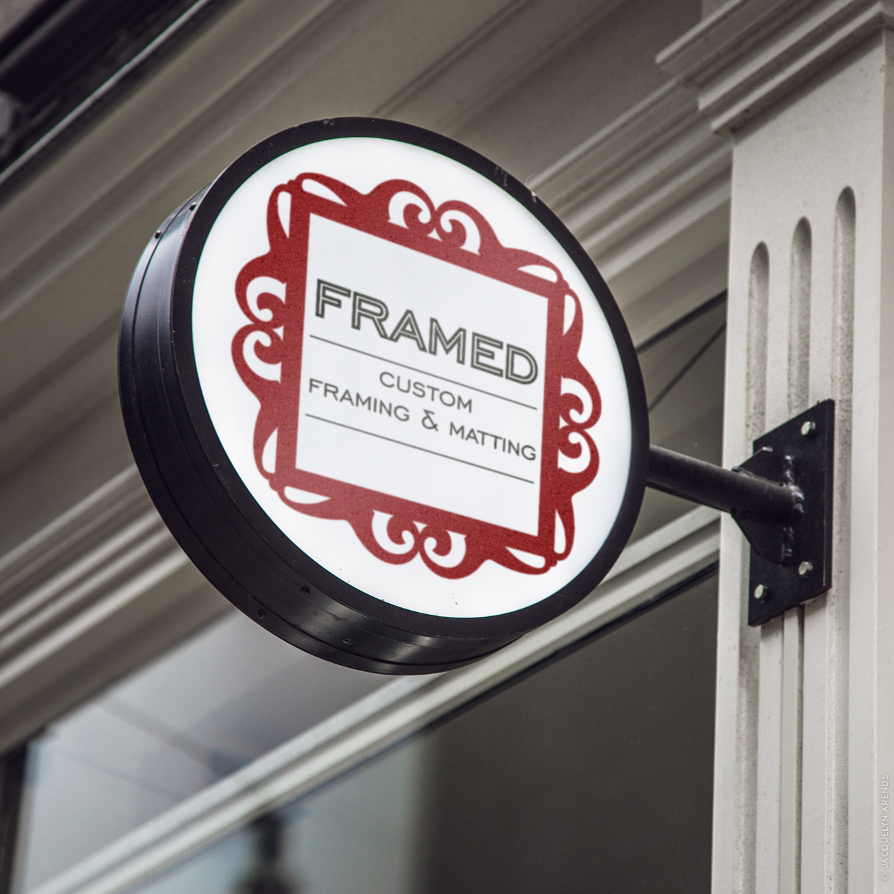Framed Custom Framing & Matting logo, © Jacquelyn Arends
