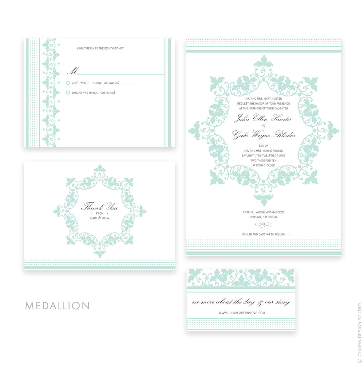 wedding stationery sets © Charm Design Studio