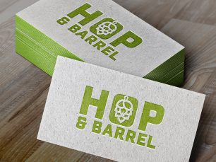 Hop & Barrel Brewing Company; business card for Brand Yourself, © Jacquelyn Arends
